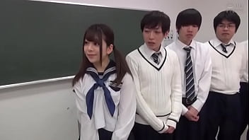 Tiny Japanese Teen Gangbanged At School - Riko Saito