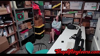 Teen shoplifter deepthroating mall cops dick