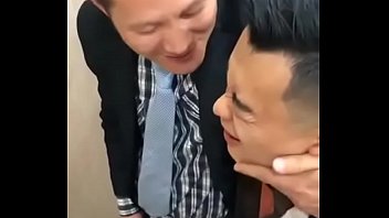 asian dad & son jerkoff in a toilet together