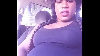 black shemale masturbating in her car until ejaculating