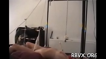 Slut can't move while a boy stimulates her pussy with vibrator