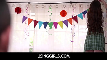 UsingGirls - Free Use Teen Step Daughters Fucked By On Birthday