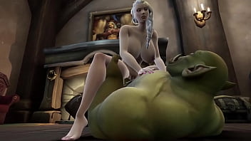 Cute Blonde Chick Rides Orc | Warcraft Parody