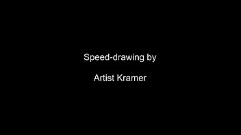 Speed drawing of one of my erotic artworks