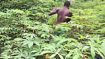 I fuck my king wife at the cassava plantation with mask on her face