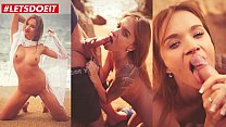 LETSDOEIT - Hot Czech Pornstar Angel Piaff Masturbates By The Beach And Blows Her BF
